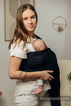 Load image into Gallery viewer, Ring sling - LITTLE HERRINGBONE BLACK EBONY - 100% cotton
