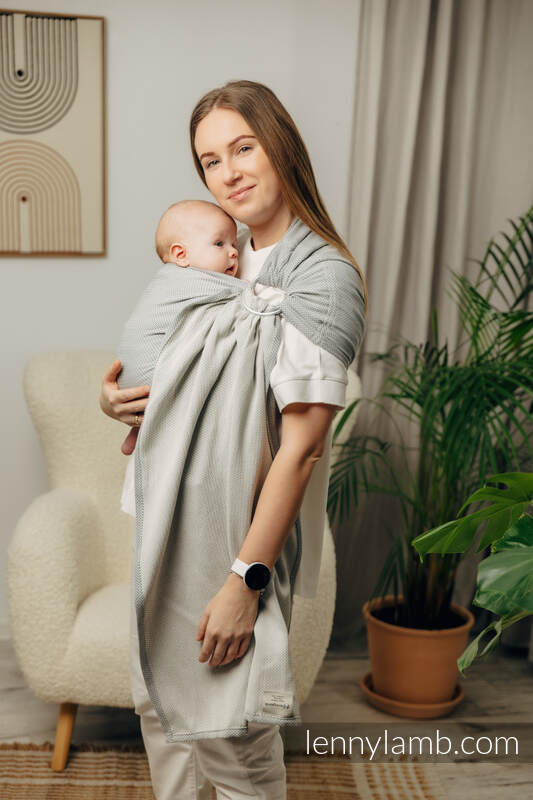Ring Sling - LITTLE HERRINGBONE GREY - 100% cotton