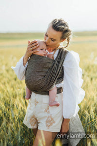 Lenny Lamb Woven Baby Wrap - ARROW - WOOD - 100% linen