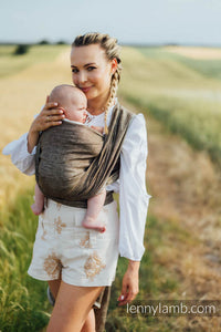 Lenny Lamb Woven Baby Wrap - ARROW - WOOD - 100% linen