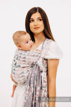 Load image into Gallery viewer, Lenny Lamb Woven Baby Wrap - EAGLE ROCKS - PEAK - 61% cotton, 39% bamboo viscose
