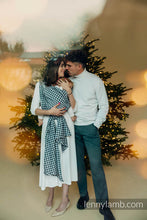 Load image into Gallery viewer, Lenny Lamb Woven Baby Wrap - PATA DE GALLO - PIXELS - 44% cotton, 32% silk, 24% bamboo viscose 
