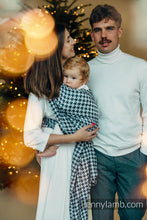 Load image into Gallery viewer, Lenny Lamb Woven Baby Wrap - PATA DE GALLO - PIXELS - 44% cotton, 32% silk, 24% bamboo viscose 
