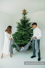 Load image into Gallery viewer, Lenny Lamb Woven Baby Wrap - PATA DE GALLO - PIXELS - 44% cotton, 32% silk, 24% bamboo viscose 
