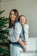 Load image into Gallery viewer, LennyPreschool Carrier - PATA DE GALLO - PIXELS - 44% cotton, 32% silk, 24% bamboo viscose 
