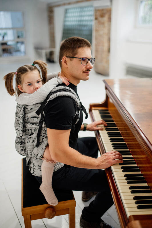 LennyPreschool Carrier - MELODY - POLONAISE - 100% cotton