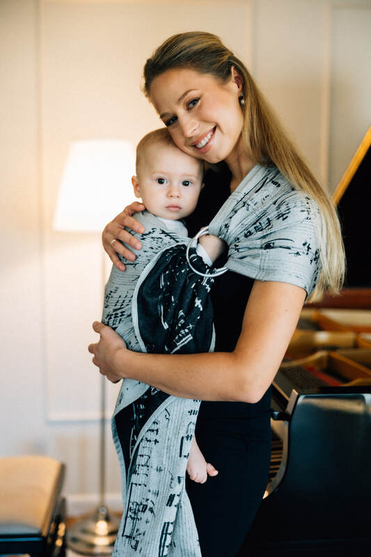 Lenny Lamb Ring Sling - MELODY - POLONAISE - 100% cotton