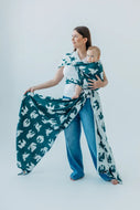 Lenny Lamb Woven Baby Wrap/Vävd sjal - BIRDY - SKYWARD - 100% bambuviskos