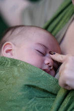 Load image into Gallery viewer, KOKADI Woven Baby Wrap - Rose Maribel - 55% micromodal, 45% Bamboo viscose
