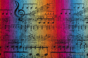 Ringsjal - SYMPHONY - RAINBOW DARK - 100% bomull