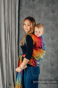 LennyHybrid Half Buckle Carrier - SYMPHONY RAINBOW DARK - 100% bomull - Preschool
