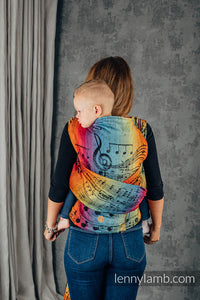 LennyHybrid Half Buckle Carrier - SYMPHONY RAINBOW DARK - 100% bomull - PreSchool