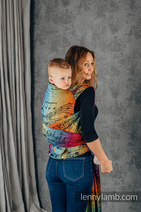 LennyHybrid Half Buckle Carrier - SYMPHONY RAINBOW DARK - 100% bomull - Preschool
