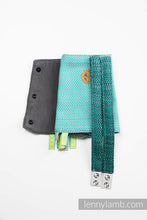 Laden Sie das Bild in den Galerie-Viewer, Drool Pads - LITTLE HERRINGBONE OMBRE GREEN
