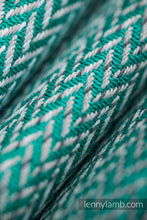 Load image into Gallery viewer, Lenny Buckle Onbuhimo Carrier - LITTLE HERRINGBONE OMBRE GREEN - 100% cotton - Preschool

