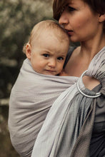 Load image into Gallery viewer, Lenny Lamb Ring Sling - LITTLE HERRINGBONE OMBRE RAGTIME - 100% cotton
