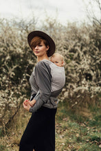 Laden Sie das Bild in den Galerie-Viewer, LennyHybrid Half Buckle Carrier - LITTLE HERRINGBONE OMBRE RAGTIME - 100% bomull - Standard
