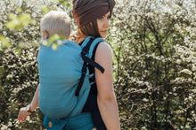 Load image into Gallery viewer, LennyPreschool Carrier - LITTLE HERRINGBONE OMBRE BEBOP - 100% cotton

