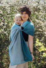 Laden Sie das Bild in den Galerie-Viewer, Lenny Lamb Ring Sling - LITTLE HERRINGBONE OMBRE BEBOP - 100% Baumwolle
