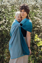 Laden Sie das Bild in den Galerie-Viewer, Lenny Lamb Ring Sling - LITTLE HERRINGBONE OMBRE BEBOP - 100% Baumwolle
