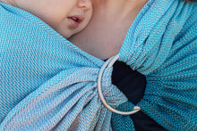 Laden Sie das Bild in den Galerie-Viewer, Lenny Lamb Ring Sling - LITTLE HERRINGBONE OMBRE BEBOP - 100% Baumwolle
