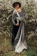 Lenny Lamb Woven Baby Wrap/Vävd sjal - LITTLE HERRINGBONE OMBRE RAGTIME - 100% bomull