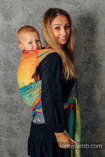 Load image into Gallery viewer, LennyHybrid Half Buckle Carrier - RAINBOW LOTUS - 100% Cotton - Preschool
