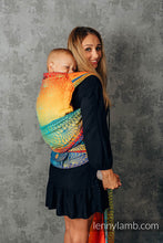 Load image into Gallery viewer, LennyHybrid Half Buckle Carrier - RAINBOW LOTUS - 100% Cotton - Preschool
