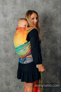 LennyHybrid Half Buckle Carrier - RAINBOW LOTUS - 100% Cotton - Preschool