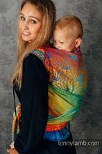 Load image into Gallery viewer, LennyHybrid Half Buckle Carrier - RAINBOW LOTUS - 100% Cotton - Preschool
