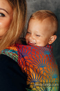 LennyHybrid Half Buckle Carrier - RAINBOW LOTUS - 100% Cotton - Preschool