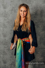Load image into Gallery viewer, LennyHybrid Half Buckle Carrier - RAINBOW LOTUS - 100% Cotton - Preschool
