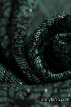 Laden Sie das Bild in den Galerie-Viewer, LennyHybrid Half Buckle Carrier - PEACOCK&#39;S TAIL - PITCH BLACK - 59% bomull,  41% merinoull - PreSchool
