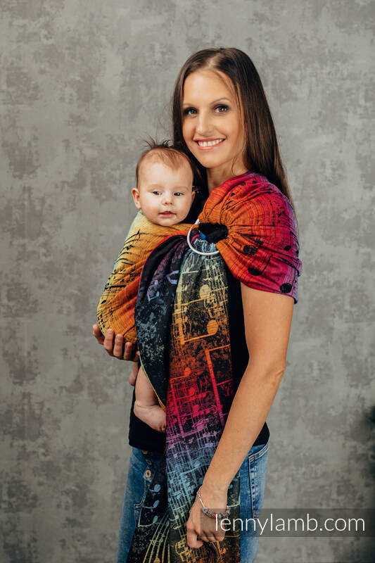 Ring Sling - SYMPHONY - RAINBOW DARK - 100% cotton