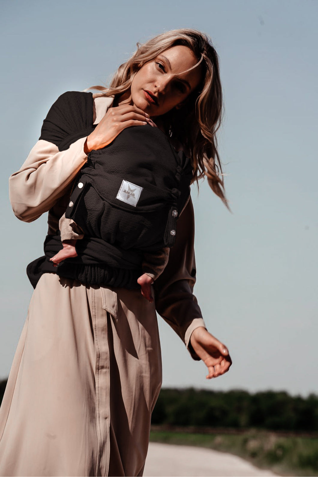 WrapStar Baby Carrier - Heart2Heart Black Beauty - 100% organic cotton