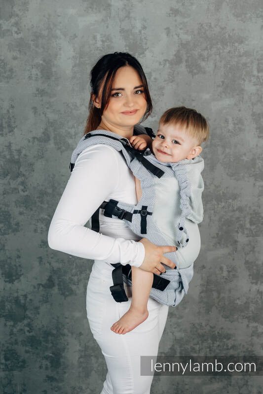 LennyUpGrade Mesh Carrier - LITTLE HERRINGBONE GREY - 75% Bomull, 25% polyester