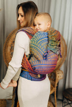 Load image into Gallery viewer, LennyHybrid Half Buckle Carrier - PEACOCK'S TAIL - BOLERO - 100% Cotton - Preschool
