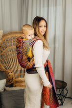 Load image into Gallery viewer, LennyHybrid Half Buckle Carrier - PEACOCK'S TAIL - BOLERO - 100% Cotton - Preschool
