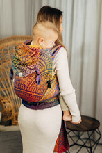 Load image into Gallery viewer, LennyHybrid Half Buckle Carrier - PEACOCK'S TAIL - BOLERO - 100% Cotton - Preschool
