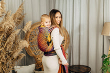 Load image into Gallery viewer, LennyHybrid Half Buckle Carrier - PEACOCK'S TAIL - BOLERO - 100% Cotton - Preschool
