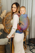 Load image into Gallery viewer, LennyHybrid Half Buckle Carrier - PEACOCK'S TAIL - BOLERO - 100% Cotton - Preschool
