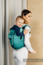 Laden Sie das Bild in den Galerie-Viewer, Onbuhimo PRO Carrier - LITTLE HERRINGBONE OMBRE GREEN - 100% Baumwolle

