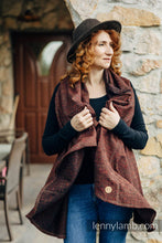 Load image into Gallery viewer, Long Cardigan - BIG LOVE - AUBURN
