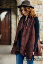Load image into Gallery viewer, Long Cardigan - BIG LOVE - AUBURN
