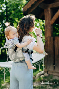 Lenny Buckle Onbuhimo Carrier - VIRIDIFLORA - ASH - 100% linne