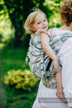 Ladda upp bild till gallerivisning, LennyHybrid Half Buckle Carrier - VIRIDIFLORA - ASH - 100% linne - PreSchool
