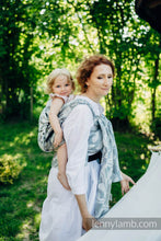 Ladda upp bild till gallerivisning, LennyHybrid Half Buckle Carrier - VIRIDIFLORA - ASH - 100% linne - PreSchool
