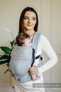 LennyLight Carrier - LITTLE HERRINGBONE GREY - 100% bomull