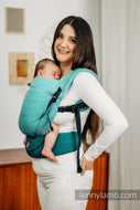 LennyLight Carrier - LITTLE HERRINGBONE OMBRE GREEN - 100% bomull