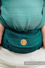 Load image into Gallery viewer, LennyLight Carrier - LITTLE HERRINGBONE OMBRE GREEN - 100% cotton
